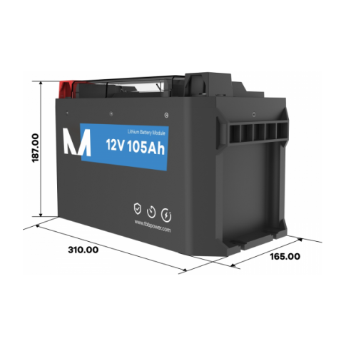 TBB Power 105Ah 12V LiFePO₄ Battery with Heating & 200A BMS – For Solar, Wind, Off-Grid & Leisure Applications