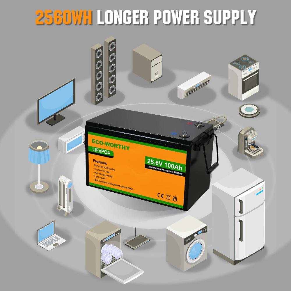 24V 100Ah LiFePO4 Lithium Battery