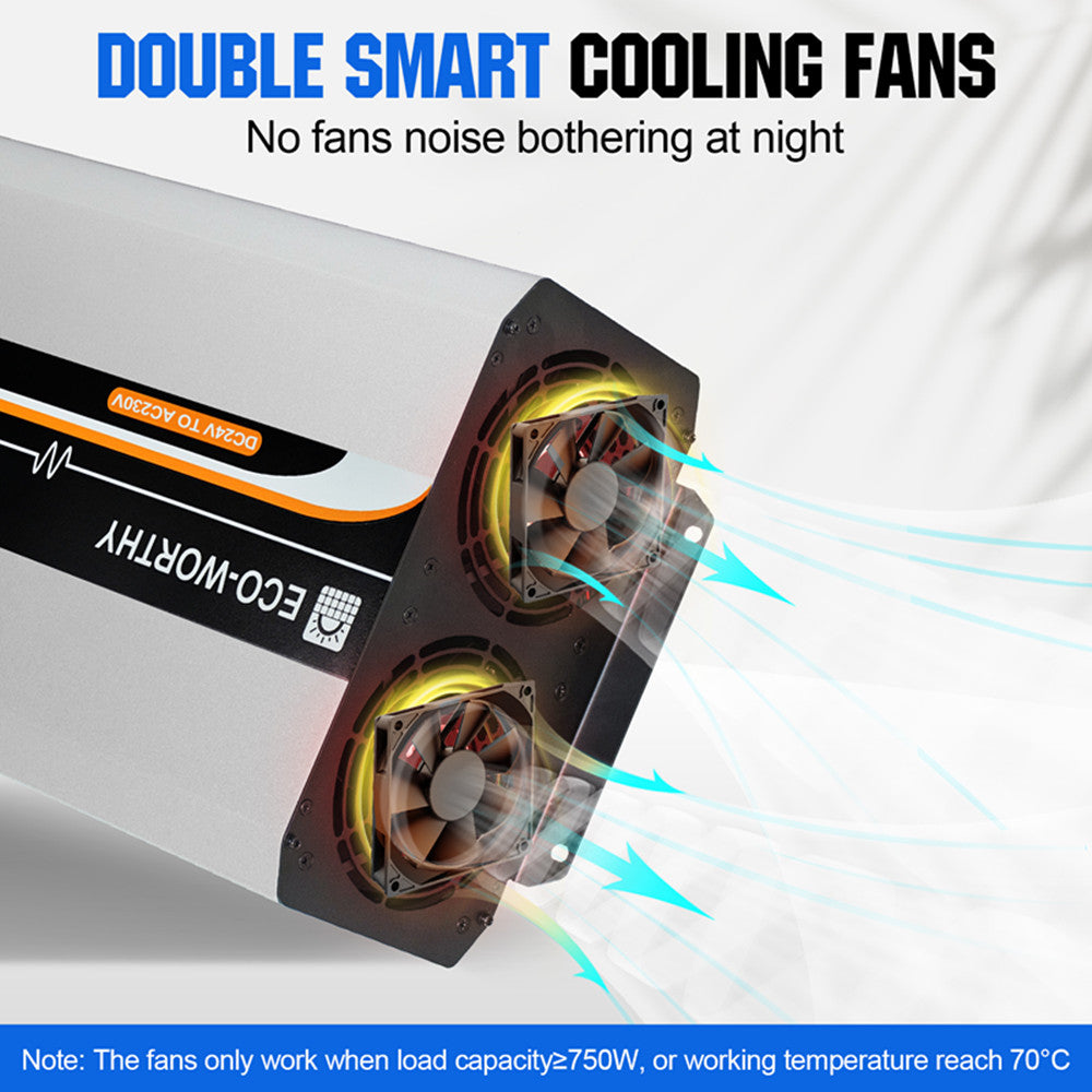 ECO WORTHY 3000W Off Grid Pure Sine Wave Inverter 24V to 220V