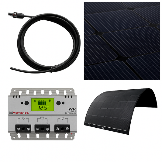 Photonic Universe Flexible 240W Solar Charging Kit with CIGS Panel, Cables & Controller