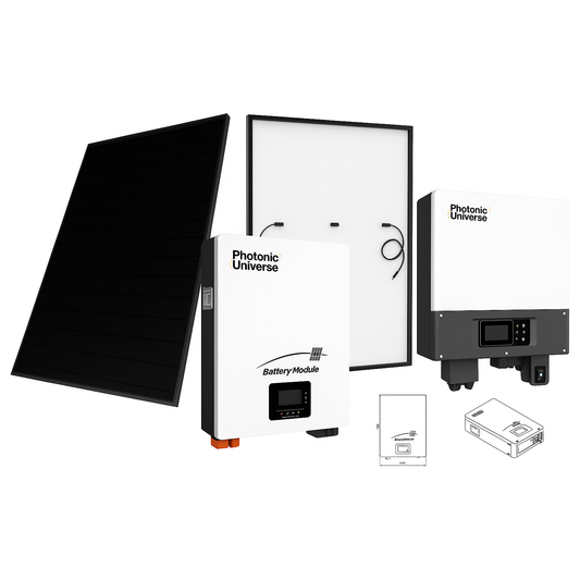 Photonic Universe - 5.4kW Residential Solar Kit with 10kWh Battery, 6kW Hybrid Inverter