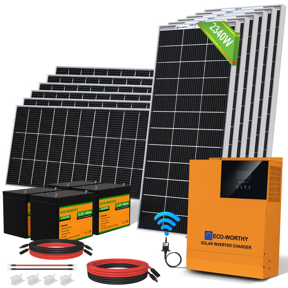 ECO WORTHY 2340W 48V Complete MPPT Off-Grid Solar Kit