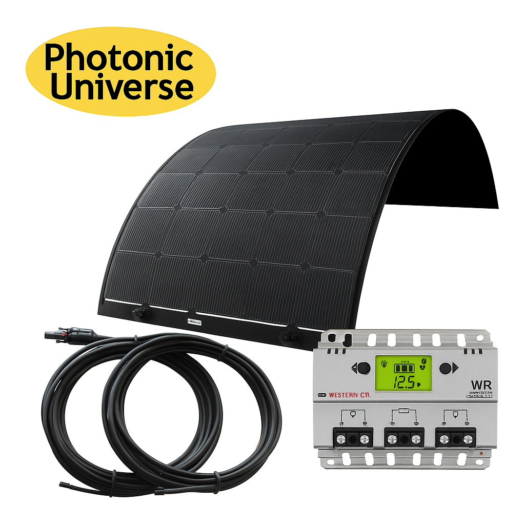 Photonic Universe Flexible 240W Solar Charging Kit with CIGS Panel, Cables & Controller